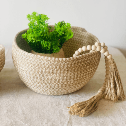 jute storage basket