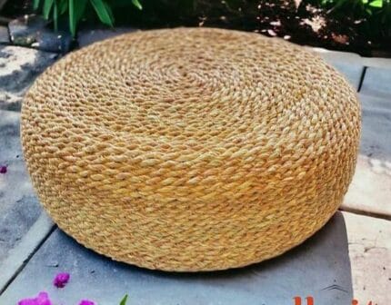 handmade halfa pouf