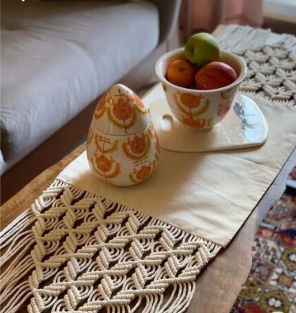 macrame table runner