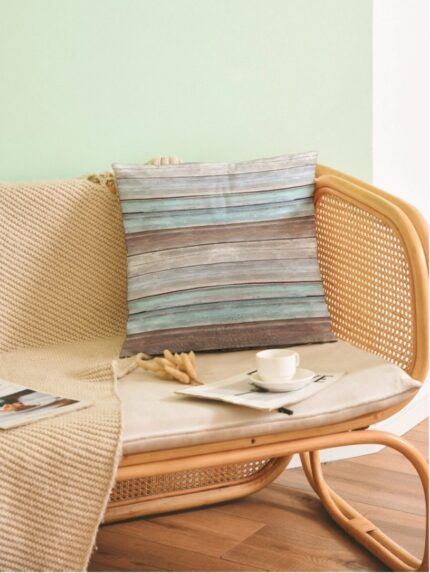 colorful striped print cushion cover.