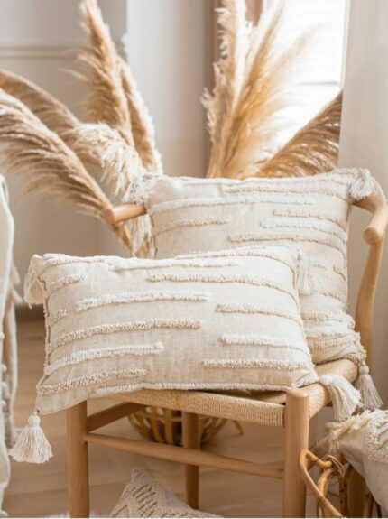 tassel decor cushion cover