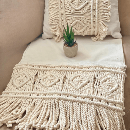 macrame table runner