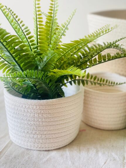 bohemian fabric storage basket