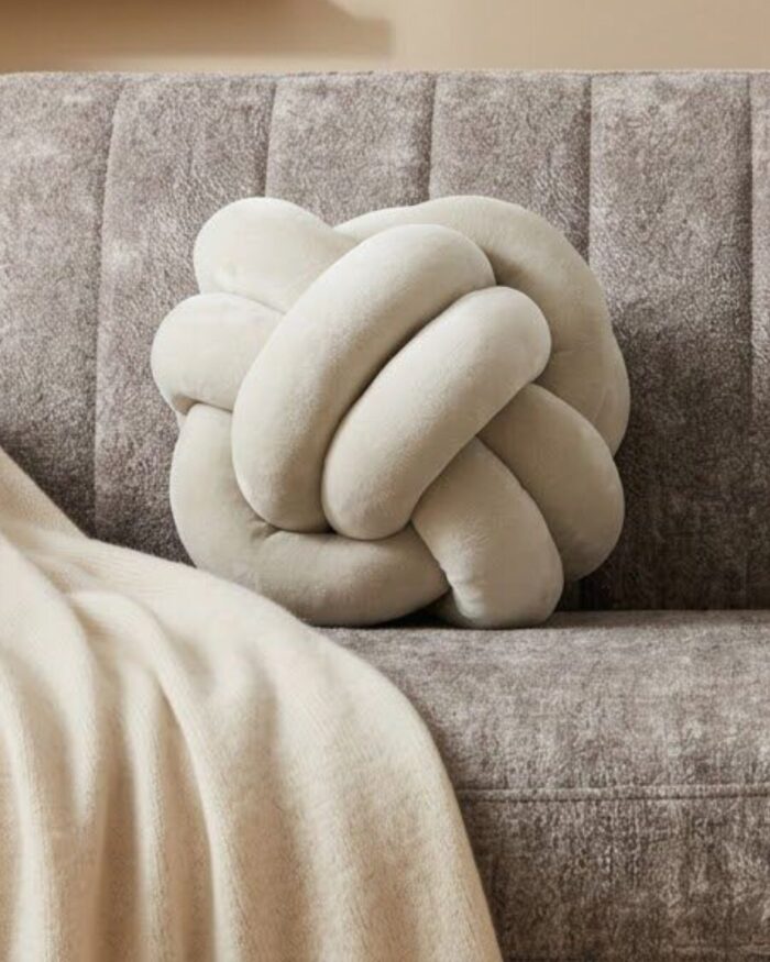 twist design decorative pillow-Knot Ball Pillow Round Throw Pillows Soft Household Decorative Pillows Sofa Decor Throw Pillows - Image 5