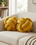 twist design decorative pillow-Knot Ball Pillow Round Throw Pillows Soft Household Decorative Pillows Sofa Decor Throw Pillows - Image 3