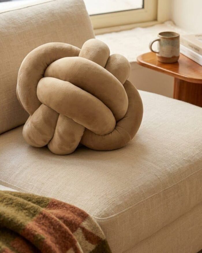 twist design decorative pillow-Knot Ball Pillow Round Throw Pillows Soft Household Decorative Pillows Sofa Decor Throw Pillows - Image 8