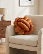 twist design decorative pillow-Knot Ball Pillow Round Throw Pillows Soft Household Decorative Pillows Sofa Decor Throw Pillows - Image 9