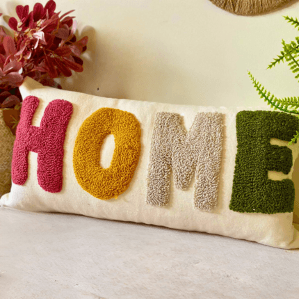 home letters cushion