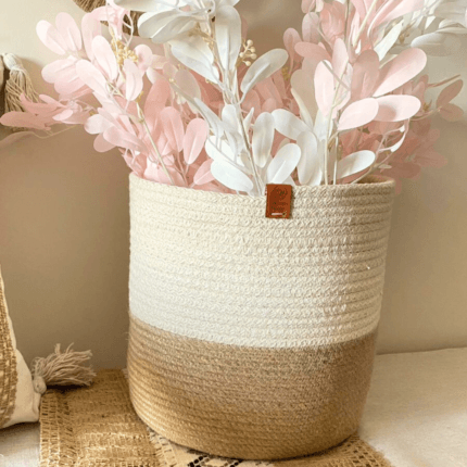 handwoven jute basket