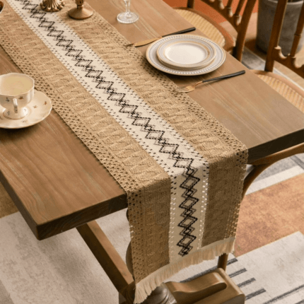 bohemian woven table runner