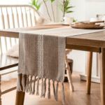 modern tassel table runner