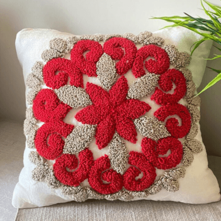 geometric flower cushion