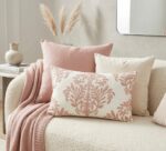 Colorful Floral Embroidery cushion with filler home Decoration for living room sofa