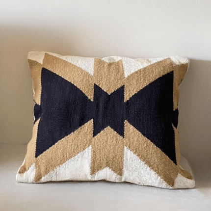 artisan geometric kilim cushion