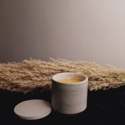 pottery soy candle