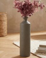 Olive metallic pottery Elegant Tall Vase
