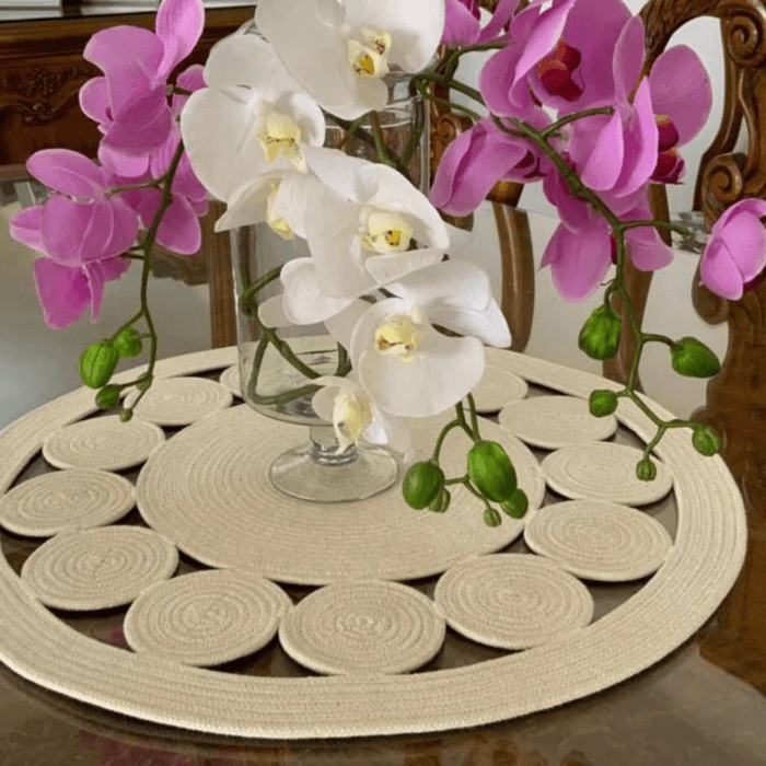 round cotton table runner