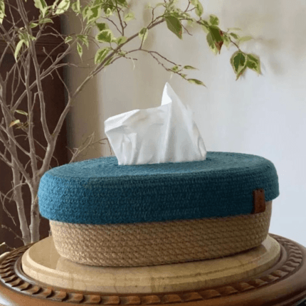 jute and cotton tissue box