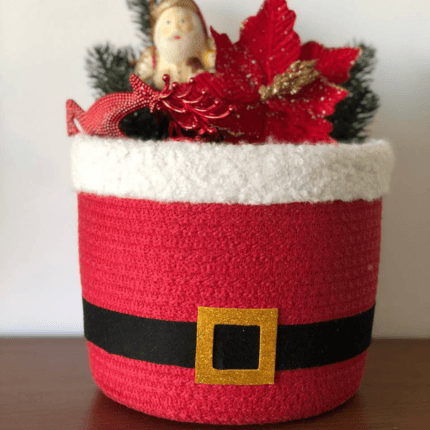 santa cotton rope basket