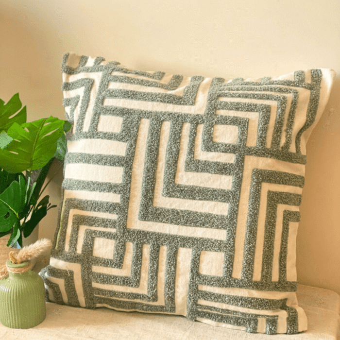 Geometric tufted cushion with filler for Living Room, Bedroom, Decorative Pillow Covers for Couch, Sofa, Chair - Image 3