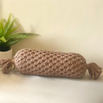 handmade macramé bolster pillow