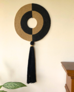 geometric jute and cotton wall decoration