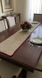 Vintage Handmade Crochet Table Runner with four Pcs  small Granny Squares