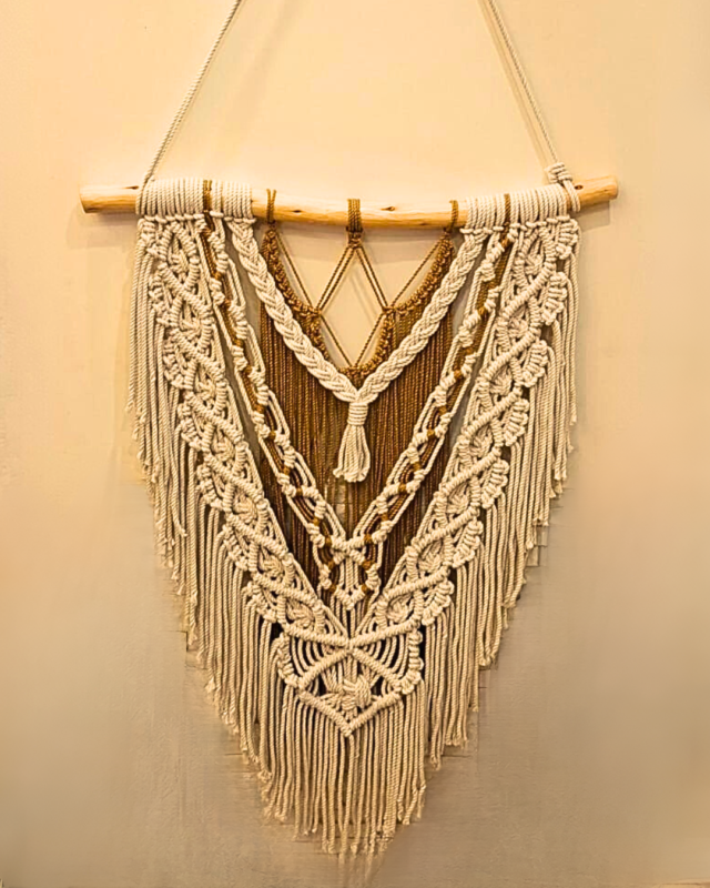 bohemian macramé wall hanging