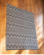 handmade kilim black and beige carpet