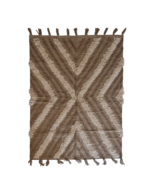 handmade Kilim Brown and beige pattern carpet - Image 3