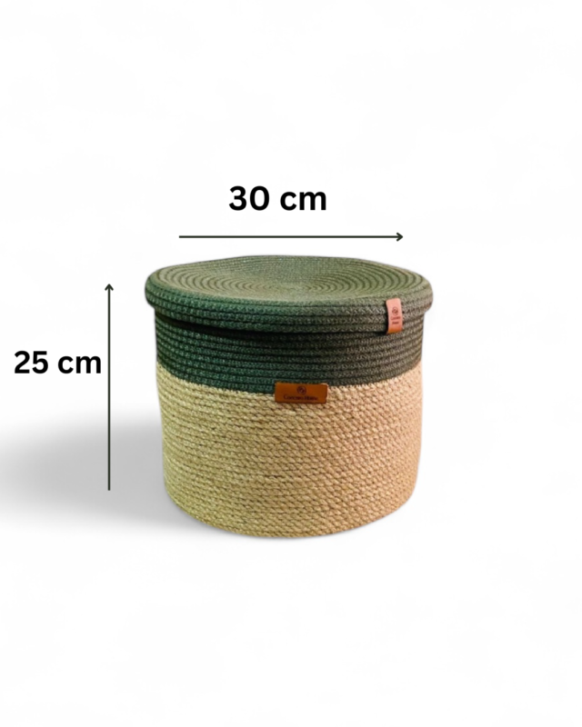 jute with olive cover