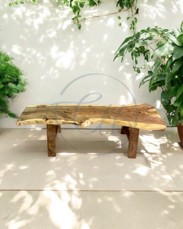 Wood bench