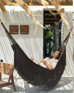 Handmade Large  Bohemian  Hammock with Macramé fringes - Image 3