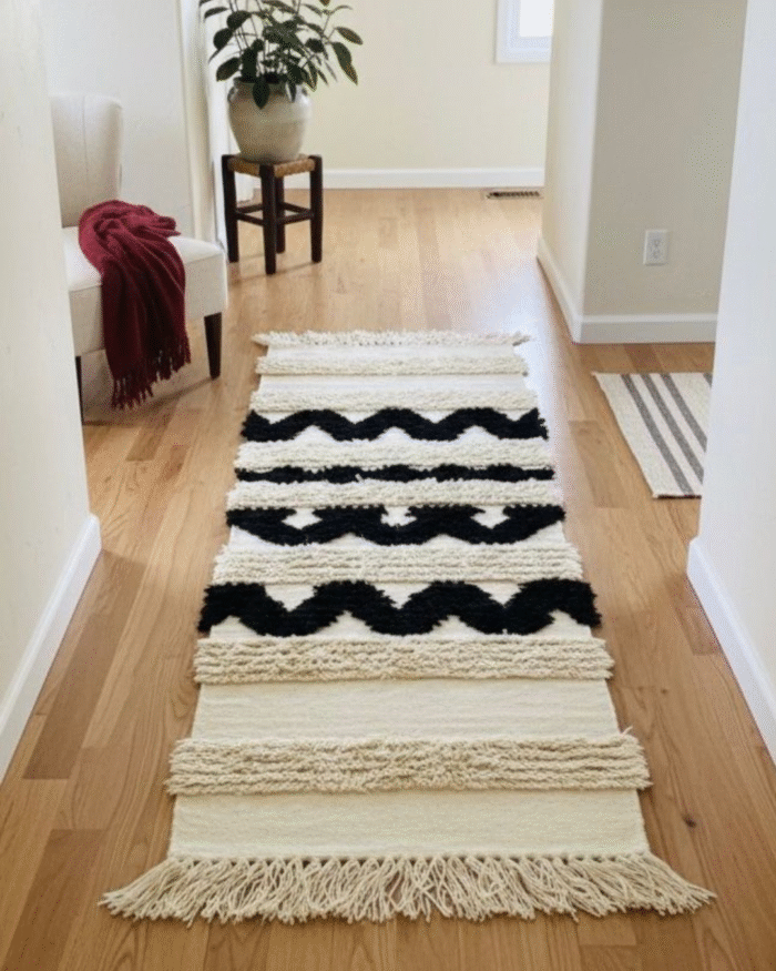 Florida Kilim Rug – Beige & Black - Image 1