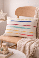 Handloom colorful striped cushion Soft Cotton  Cover with Plush Filling for Sofa Bed or Living Room Décor – Nature-Inspired Modern Cushion - Image 7