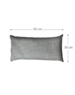 Modern Grey Abstract Print Cushion  – Decorative Throw Pillows in Soft White & Charcoal  (45x45 | 50x30 cm) - Image 5