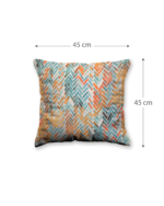 Sunset Weave Cushion  – Geometric Pattern Decorative Pillows in Soft Polyester (45x45 | 50x30 cm) - Image 4