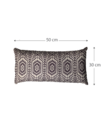 Beige & Black Tribal Ikat Pattern and Solid Color Cushion   Decorative Pillows (45x45 | 50x30 cm) - Image 3