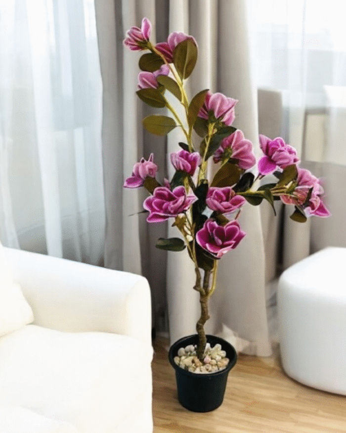 Artificial pink gardenia plant