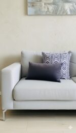 Beige & Black Tribal Ikat Pattern and Solid Color Cushion   Decorative Pillows (45x45 | 50x30 cm) - Image 6