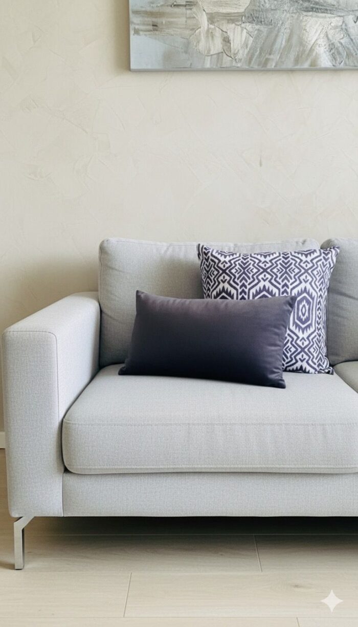 Beige & Black Tribal Ikat Pattern and Solid Color Cushion   Decorative Pillows (45x45 | 50x30 cm) - Image 6