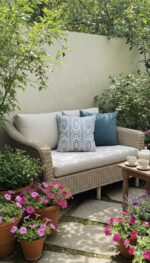 green & Grey Cushion  – Geometric Ikat Pattern & Solid Color Throw Pillows (45x45 | 50x30 cm) - Image 2