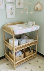 Bamboo Natural Rattan 3-Tier Storage Shelf – Handcrafted Bamboo Organizer