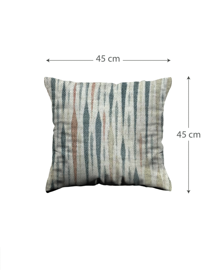 Soft Gray Solid & Textured Striped Blue-Grey Pillows  (45x45 | 50x30 cm) - Image 3