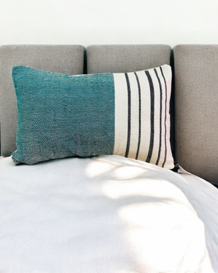 Handloom Vintage Striped Blue Cushion