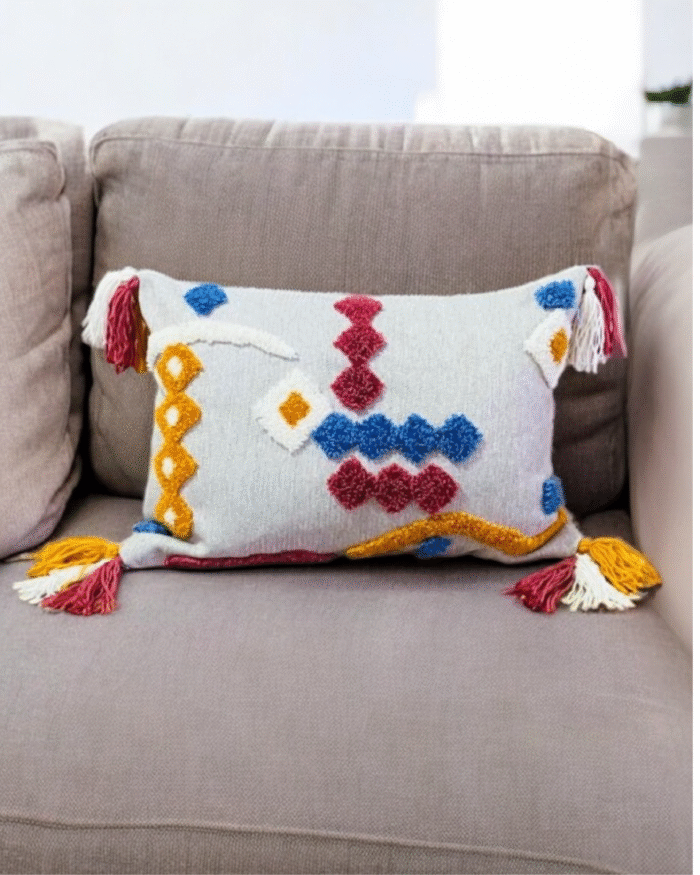 Boho Embroidered Cushion