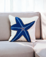 Azure Starfish Hand-Tufted Cushion