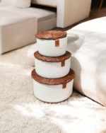 Basket storage cotton with wicker