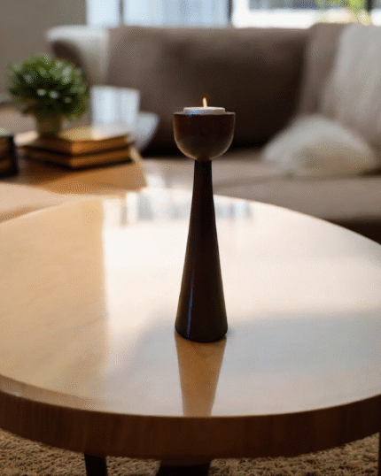 Coffee brown candle stand