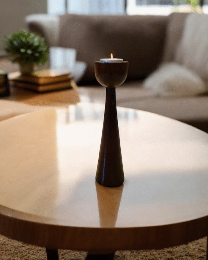Coffee brown candle stand